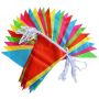 Decor 150PIECES Birthday Party Multicolour Triangle Flag Bunting 35CM -100M