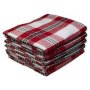 Kitchen Towel 050X070CM Checks High Risk Red Design 20036 5 Pack