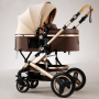 2 In 1 Foldable Pram Baby Stroller - Blue