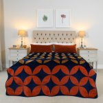 Belfiore Finesse - Petals Navy caramel - 200 X 230 Cm