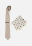 Texturd Tie Tie Bar & Pocket Square Set