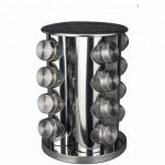 16 Jars Rotating Spice Rack - Rose Gold
