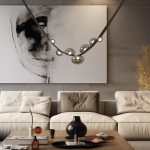 Orion. Orion Belt Glass And Leather LED Chandelier