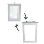 Fold Up Wall Mounted Desk & Mirror 80X60CM