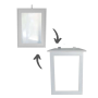 Fold Up Wall Mounted Desk & Mirror 80X60CM