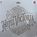 Hotel Victoria Stencil Nr 31 365X215