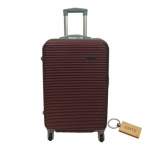 Smte Durable Elegance: Abs Suitcase Medium 65CM With Smte Keyring 1 Piece Brown With Keychain