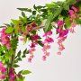 1PC 180CM Fake Ivy Wisteria Flowers Artificial Plant Vine Garland For Room Garden Decorations Wedding Arch Baby Shower Floral Decor