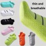 5PAIRS Men's Professional Sports Socks Summer Thin Mesh Breathable Sweat-absorbing Anti-odor Ear Lifting Heel Guard Short Socks