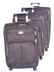 Smte Trolley 3 Piece Travel Luggage Spinner Brown Fabric With Keychain
