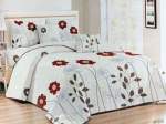 Smte Bedspread Set Queen 5 Piece Microfiber Flower Upright With Keychain