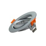 Flash Downlight Abs Satin Chrome Adjustable Excl Bulb DL RIS015