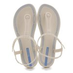 Ladies Class Slim Sandal Beige Blue - 8