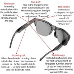 Smart Glasses Wireless Glasses Open Ear Music & Hands-free Calling For Men & Women Polarized Lenses Connect Mobile Phones And Ta
