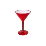 250ML Plastic Martini Glass Red