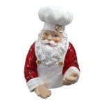 Santa Chef Bust Figurine Resin 35CM