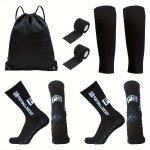 5PCS Sports Football Socks Men's Calf Socks Drawstring Backpack Combination Training Equipment Sport Ball Bag Tape Calf Sleeves