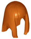 Parts Minifigure Hair Female Long Straight With Bangs - Flexible Rubber 17346