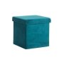 Kia Velvet Single Ottoman - Forest Green