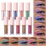 Shimmering Color-changing Waterproof Eyeliner Pencil Metallic Texture Long-lasting Without Fading 10 Mixed Colors High Color Ren