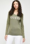 Guess Long Sleeve Rn Pony Hair Tee - Lichen Leaf Green