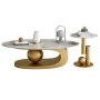 Nu Dekor - Denzy Coffee & Side Table Set - Gold