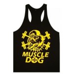 Muscle Dog Vest Black And Gold