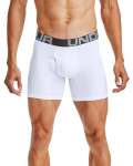 Men's Charged Cotton 6" Boxerjock 3-PACK - White Sm