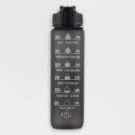 The Original Motivational Time Marker Water Bottle - Black