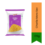 Charlie Mora Crunchy Gram Flour Noodles Sev 170G - Traditional Indian Namkeen Snack For Tea Time & Chaat Toppings Crispy Texture