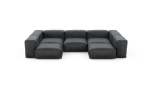 U-shape Sofa - Velvet - Dark Grey - 314CM X 199CM