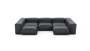 U-shape Sofa - Velvet - Dark Grey - 314CM X 199CM