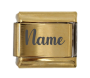 9MM Engraved Name/word Italian Charm Gold