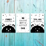 Unisex: Set Of 3 - Sweet Dreams - Be Brave Bear - 3 X A3