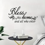 1PC English Wall Stickers Bless Creative Removable Decorative Stickers For Living Room And Bedroom