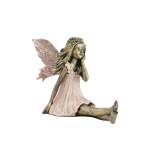 Fairy With Hand On Face Gold & Pink