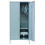 Steel Swing Door Twinny Wardrobe Storage Cabinet Cupboard Locker - Ocean Blue