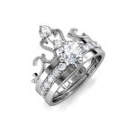 DESTINY 925 Sterling Silver Lee Princess Tiara Set With Swarovski Crystals-j 1 2