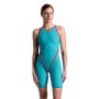 Arena Womens Powerskin Carbon Core Fx Open Back Racing Suit Turquoise Metalic