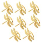 Decor Elegant Durable Metal Dragonfly Napkin Rings - Set Of 8