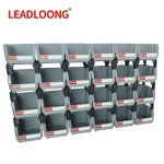 6 24PCS Gray Stackable Tool Box Plastic Storage Box Garage Storage Container Garage Tool Storage And Organizer Box 13.5X10.5X7.6