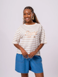 Striped Short Sleeve Crew Neck Tee - XL Assorted