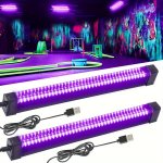 2PCS 32.0CM USB Uv LED Blacklight 385-400NM Black Light Bar Light Effect Party Light Stage Lights With Switch For Halloween Club