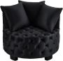 Emma Tufted Leisure Accent Chair - Black