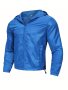 Men's Stylish Hooded Windbreaker Jacket - Lightweight Zip-Up Polyester With Pockets For Spring/Summer/Fall