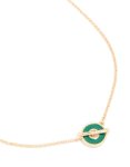 Goldair Gold Green Circle Pendant T & O Necklace