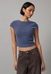 Hazel Open Back Tee - Washed Worn Blue