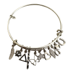 Women Silver Sterling Silver Slider Bangle