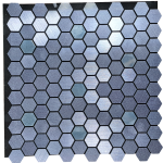 Mosaic Stick On Honeycomb Small Metalic