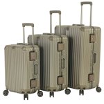 PAKLITE Metro 3 Piece Trolley Spinner Champagne